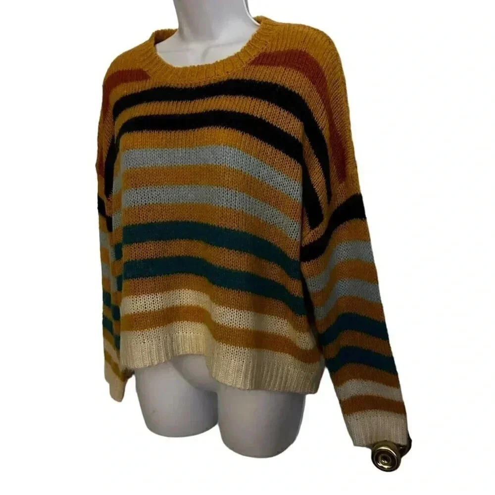 Luna Ivy striped sweater women's size M/L multi-colored - Picture 4 of 11